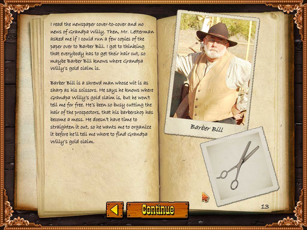 Wild West Quest (Windows) screenshot: Barber Bill