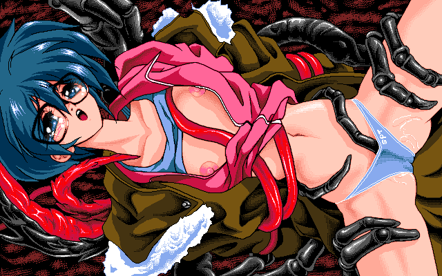 Injū Genmu II: Brain Burst!! (PC-98) screenshot: Ahh, let's just stop here. Better to have less MobyPoints than to keep contributing this disgusting stuff