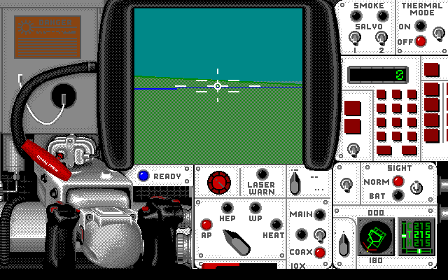 M1 Tank Platoon (PC-98) screenshot: Here you have access to all those gadgets