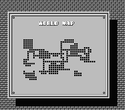 Ufouria: The Saga (NES) screenshot: World map. Can you figure something out? Me neither