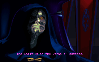 Star Wars: TIE Fighter (DOS) screenshot: Introduction - The Emperor