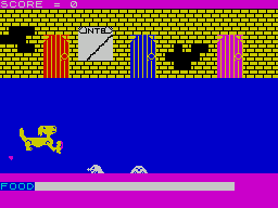 Don't Buy This (ZX Spectrum) screenshot: Fido 2 : 'Puppy Power' Here again we have Fido who must sit next to the moles / puppies and wag them to death