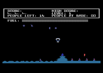 Protector II (Atari 8-bit) screenshot: I was hit.