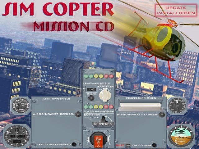 Sim Copter: Mission CD (Windows) screenshot: Menue