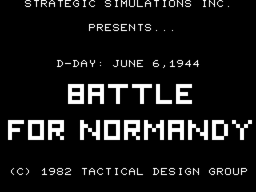 Battle for Normandy (TRS-80) screenshot: Title