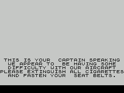 Terror-Daktil 4D (ZX Spectrum) screenshot: The second announcement