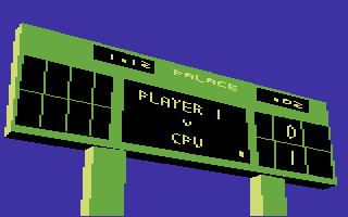 International 3D Tennis (Commodore 64) screenshot: The scoreboard
