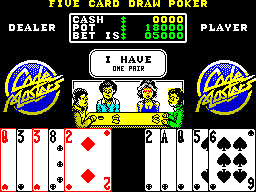 Monte Carlo Casino (ZX Spectrum) screenshot: Beaten by a pair of 3's