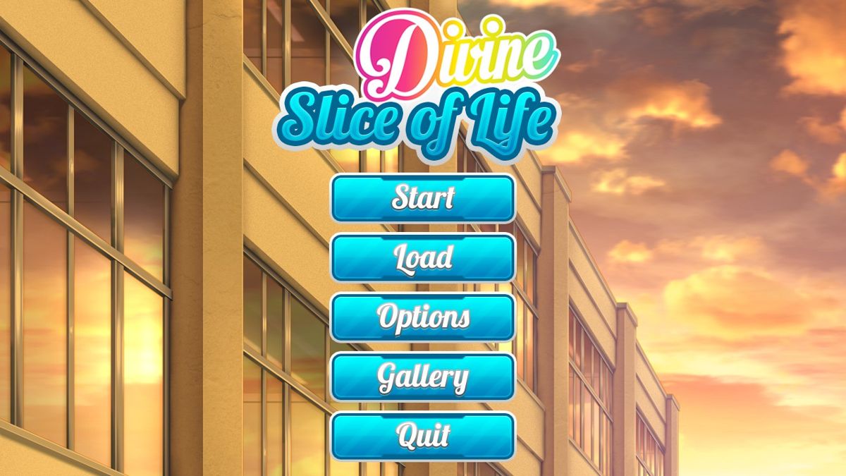 Divine Slice of Life (Windows) screenshot: Title screen / main menu