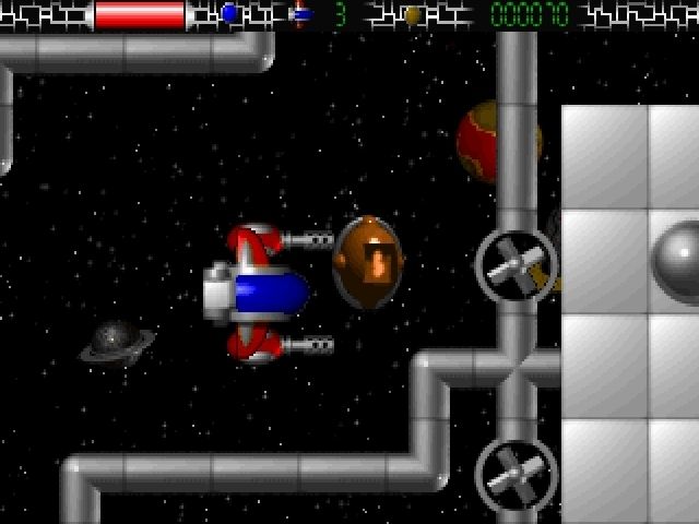 Terroid (Windows) screenshot: About to collect a power up<br><br>Demo version