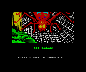 Bulbo and the Lizard King (ZX Spectrum) screenshot: Illustrated Guide To The Game: The Spider