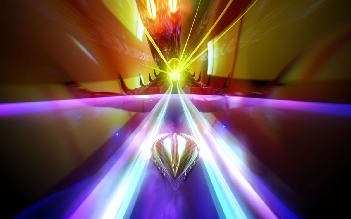 Thumper (Windows) screenshot: The floating head will be there several times.