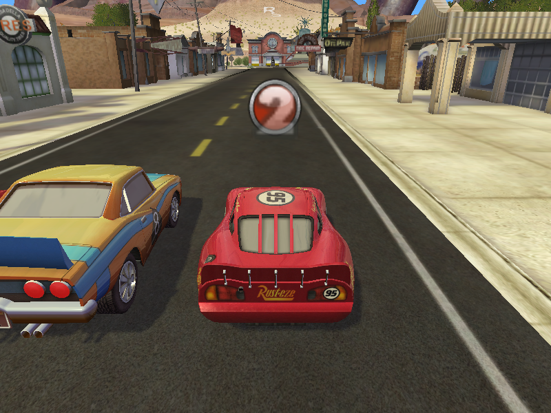 Disney•Pixar Cars: Mater-National Championship (Windows) screenshot: Two seconds to go