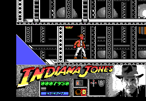 Indiana Jones and the Last Crusade: The Action Game (DOS) screenshot: Level 3 - Starting off on the Zeppelin