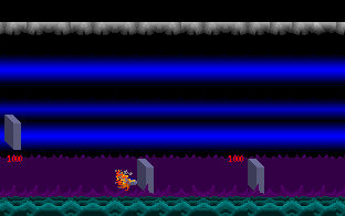 Hurdles (DOS) screenshot: I wish there was a gun that could blast these obstacles