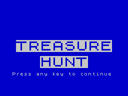 Treasure Hunt (ZX Spectrum) screenshot: Start screen