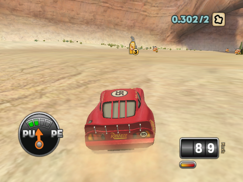 Disney•Pixar Cars: Mater-National Championship (Windows) screenshot: Fuel ahead