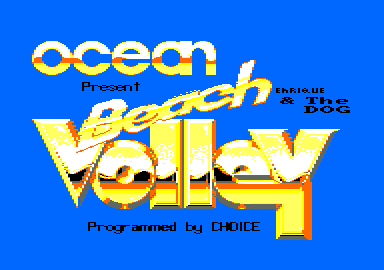 Beach Volley (Amstrad CPC) screenshot: Title screen