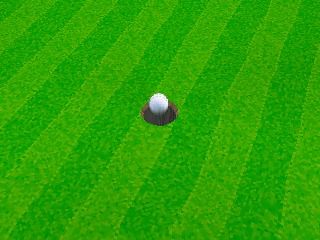 The Perfect Golf (PlayStation) screenshot: And the ball is going in