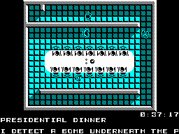 Knight Rider (ZX Spectrum) screenshot: Presidential Dinner in Washington