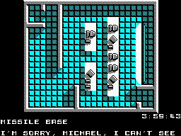 Knight Rider (ZX Spectrum) screenshot: Missile Base in Atlanta