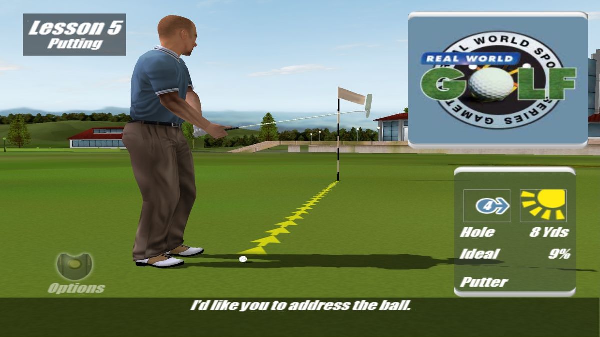 Real World Golf (Windows) screenshot: A lesson in putting