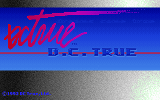 Shadow President (DOS) screenshot: D.C. True company logo
