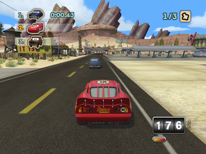 Disney•Pixar Cars: Mater-National Championship (Windows) screenshot: Hudson takes the lead