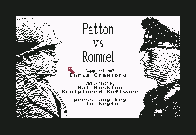 Patton vs Rommel (Commodore 64) screenshot: Title