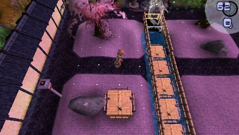 Frantix (PSP) screenshot: Large bridge from crates