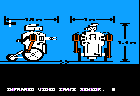 Hacker (Apple II) screenshot: Identify the correct parts on the robot.