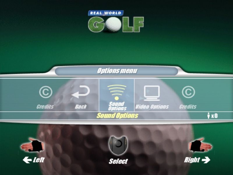 Real World Golf (Windows) screenshot: The game starts in an 800x600 resolution but this can be changed via the options menu