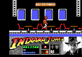 Indiana Jones and the Last Crusade: The Action Game (DOS) screenshot: Level 3 - Table and chairs.