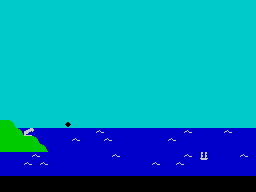 Privateer (ZX Spectrum) screenshot: Stage 1 : Replayed and this time I've got a shot that looks good