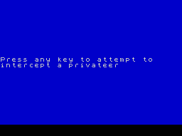 Privateer (ZX Spectrum) screenshot: Stage 2 : start screen