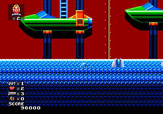 James Bond 007: The Duel (Genesis) screenshot: Watch out for the sharks
