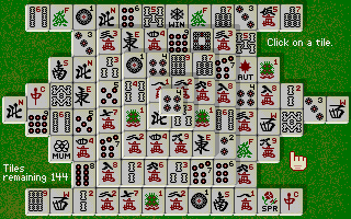 Shanghai (Amiga) screenshot: The gameplay screen