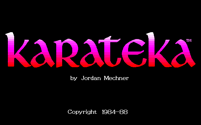 Karateka (PC-98) screenshot: Title screen