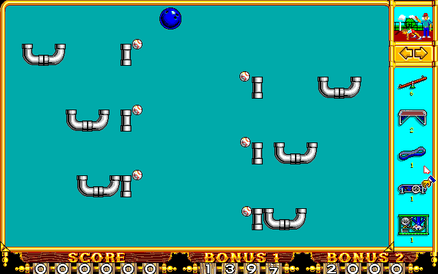 The Incredible Machine (PC-98) screenshot: This one looks rather abstract, I'd say