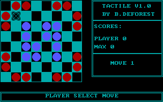 Tactile (DOS) screenshot: A new game