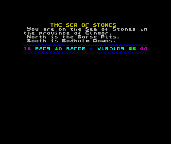 The Bounty Hunter (ZX Spectrum) screenshot: The game begins
