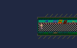 Big Bob's Drive-In (DOS) screenshot: The start of the game. That's Stacy ready to serve.