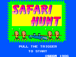 Hang On & Safari Hunt (SEGA Master System) screenshot: Title