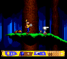 Goofy's Hysterical History Tour (Genesis) screenshot: End of the level