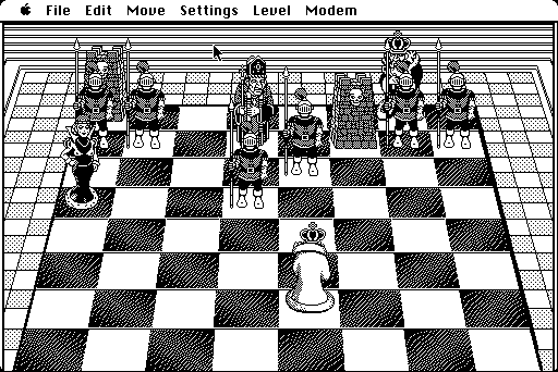 Battle Chess (Macintosh) screenshot: Down to just my King!