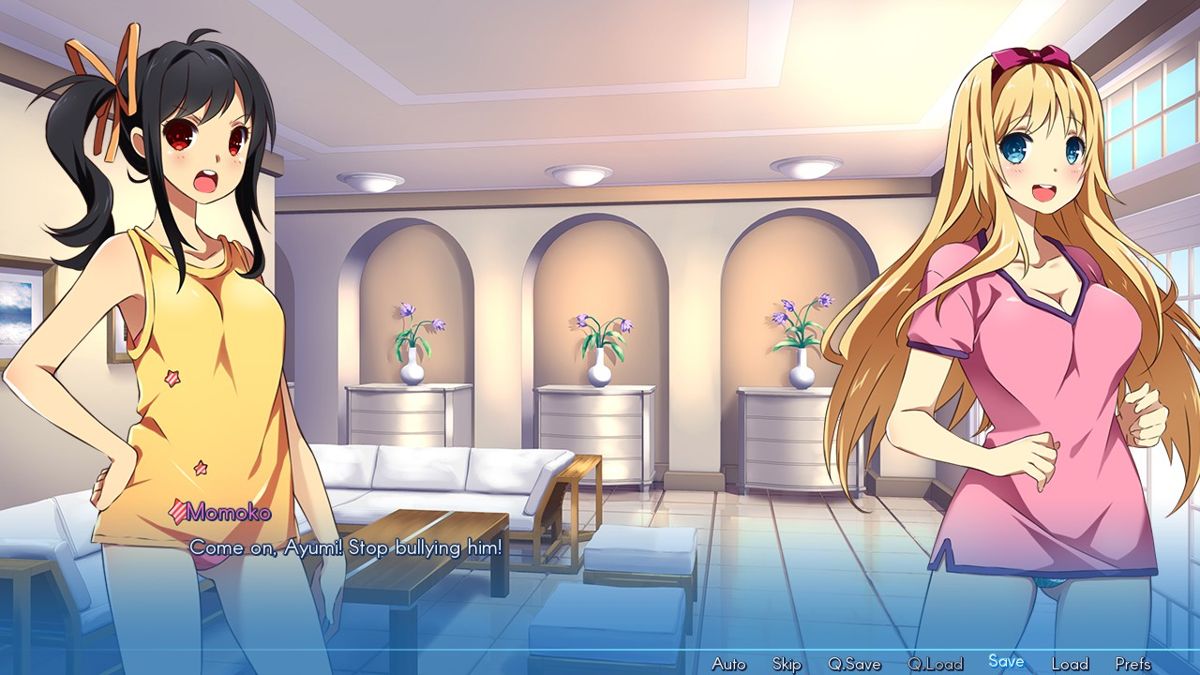 Sakura Beach (Windows) screenshot: Ayumi and Momoko, your two childhood friends