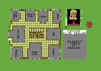 Cluedo (Commodore 64) screenshot: The board.