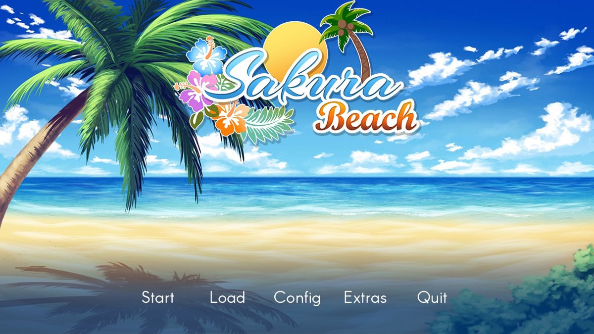 Sakura Beach (Windows) screenshot: Title screen / main menu