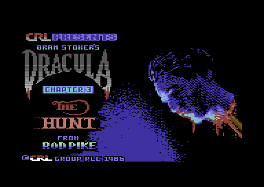 Dracula (Commodore 64) screenshot: Title screen for chapter 3