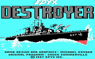 Destroyer (PC Booter) screenshot: Title screen